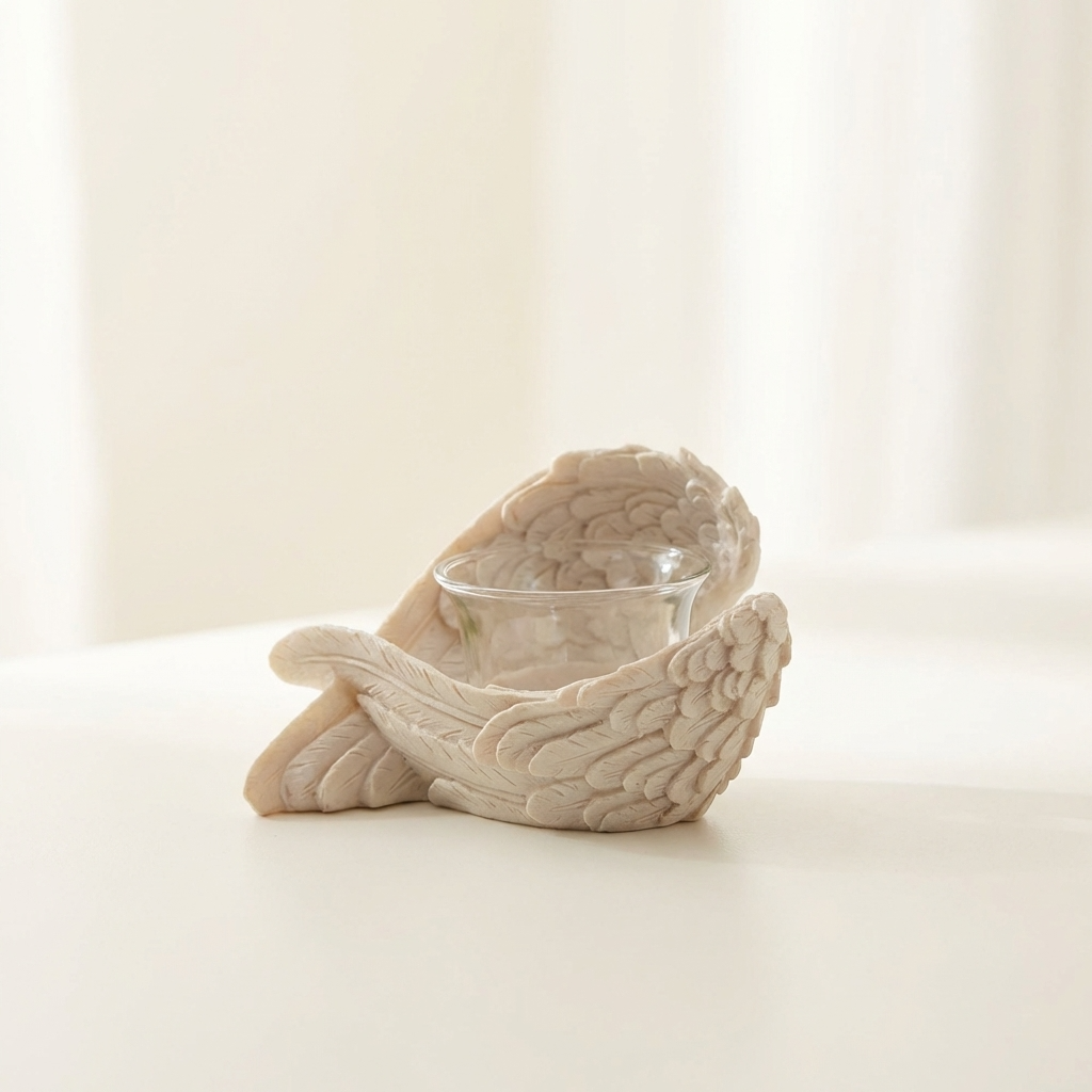 Angel Wings Tealight Holder, Width 12cm
