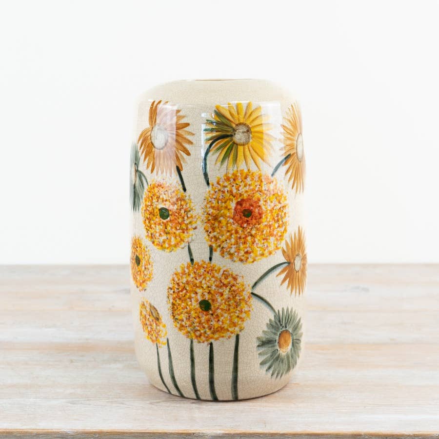 Sunflower Ceramic Vase, 30.5cm