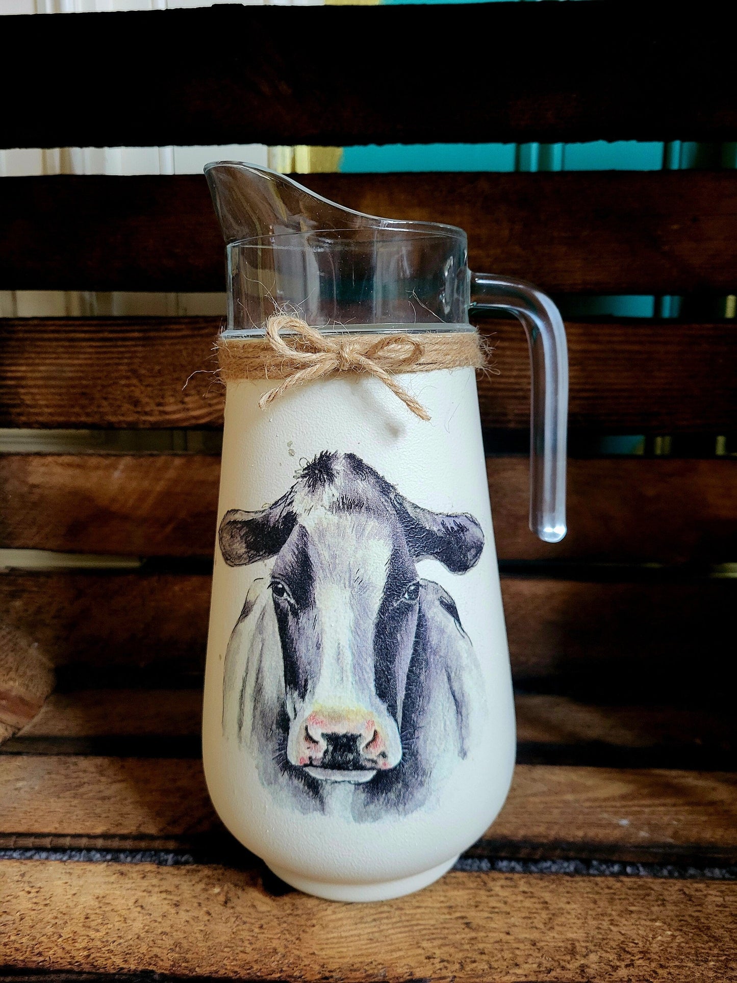 Glass Jug / Milk Jug / Water Jug/ Vase / Farm animals