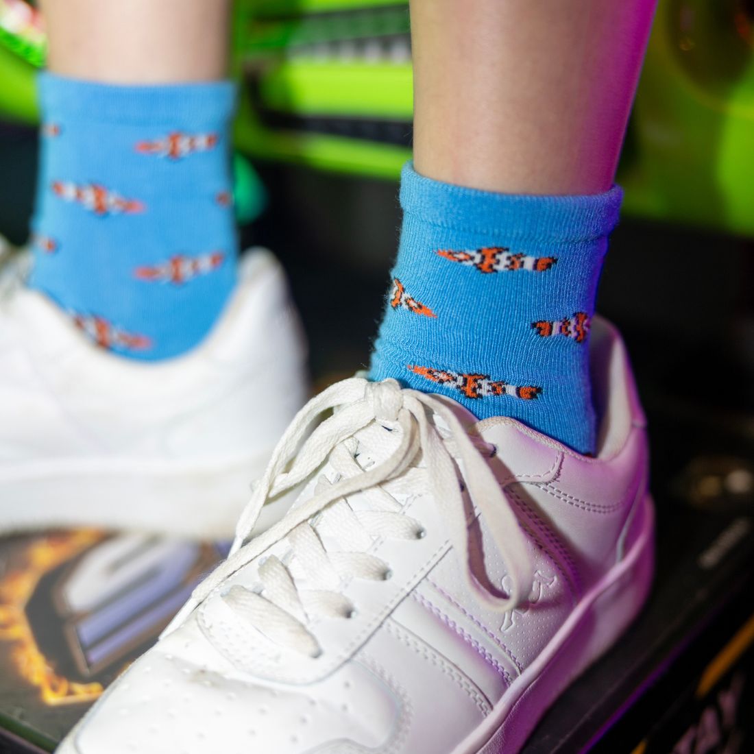 Clown Fish Matching Bamboo Socks (Adult & Child) by Swole Panda