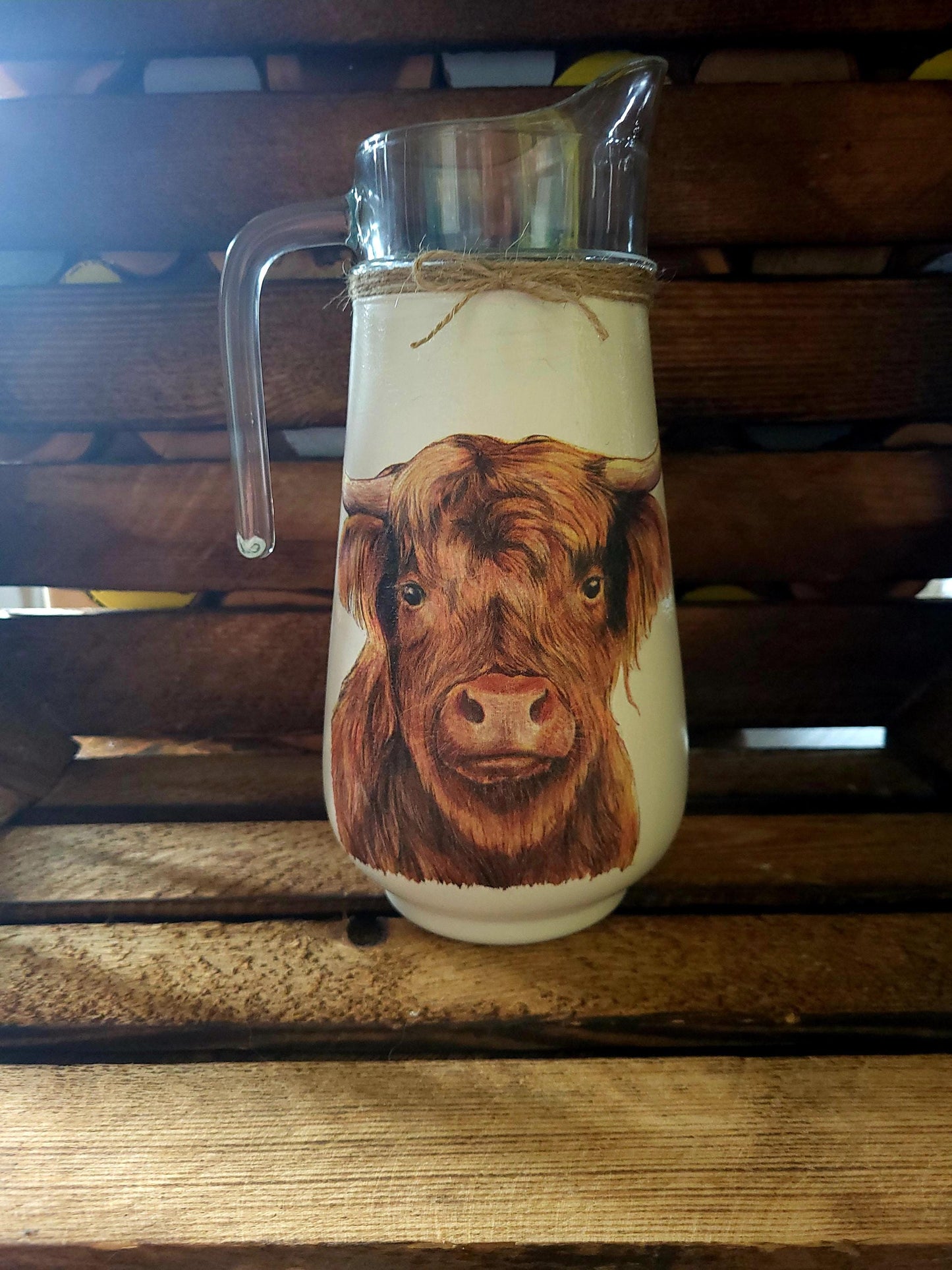 Glass Jug / Milk Jug / Water Jug/ Vase / Farm animals