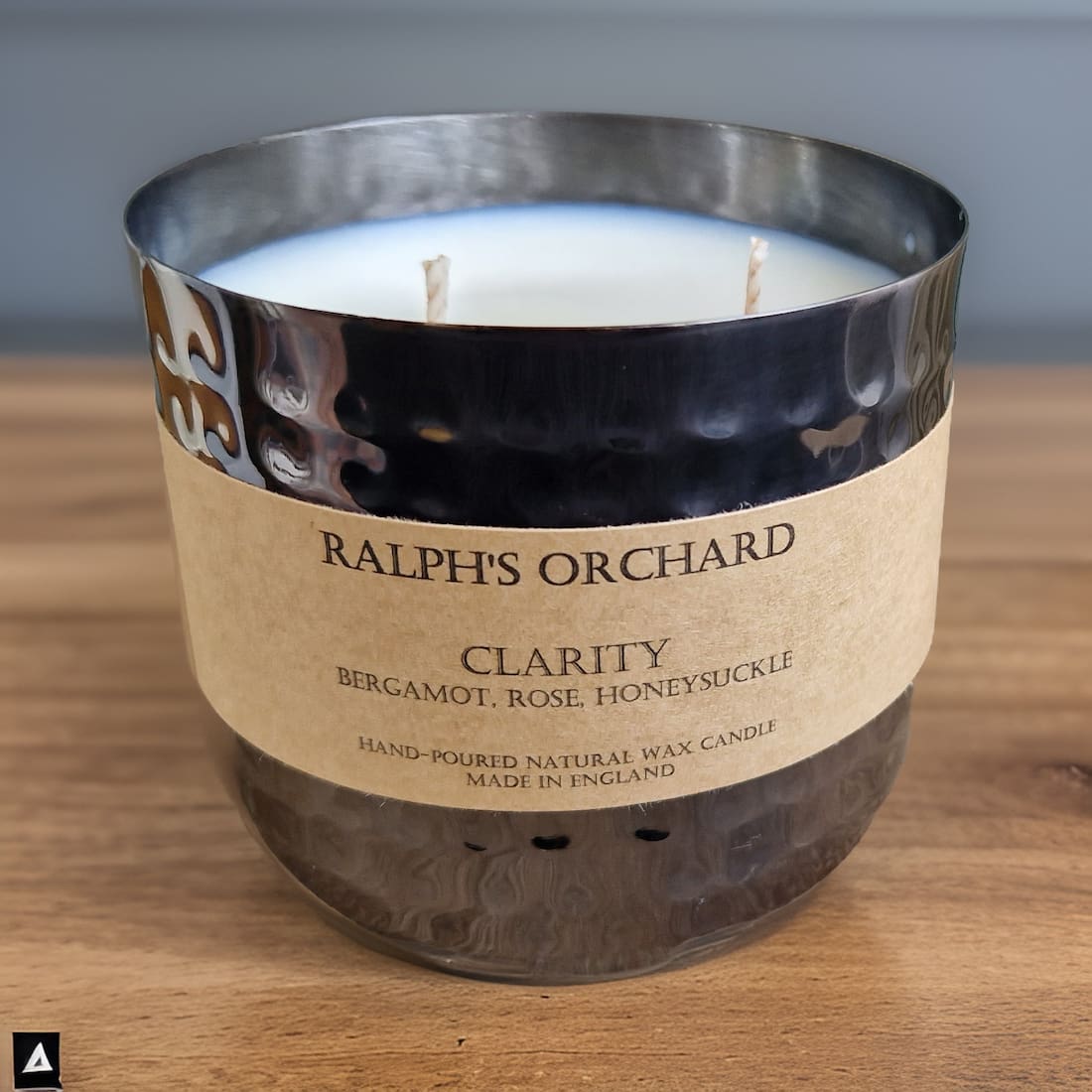 Ralph's Orchard 2-Wick Dimpled Black Candles