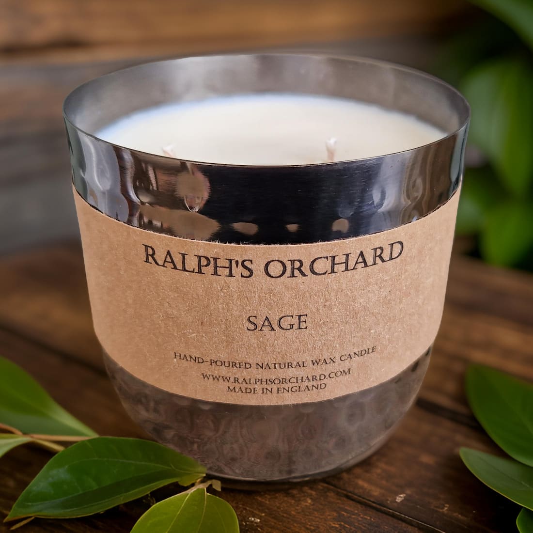 Ralph's Orchard 2-Wick Dimpled Black Candles