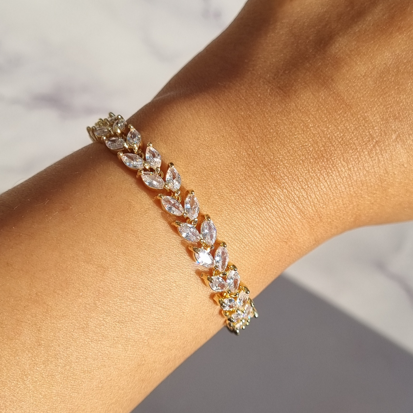 Marquise Cut Petal Bracelet by Vianne Jewellery