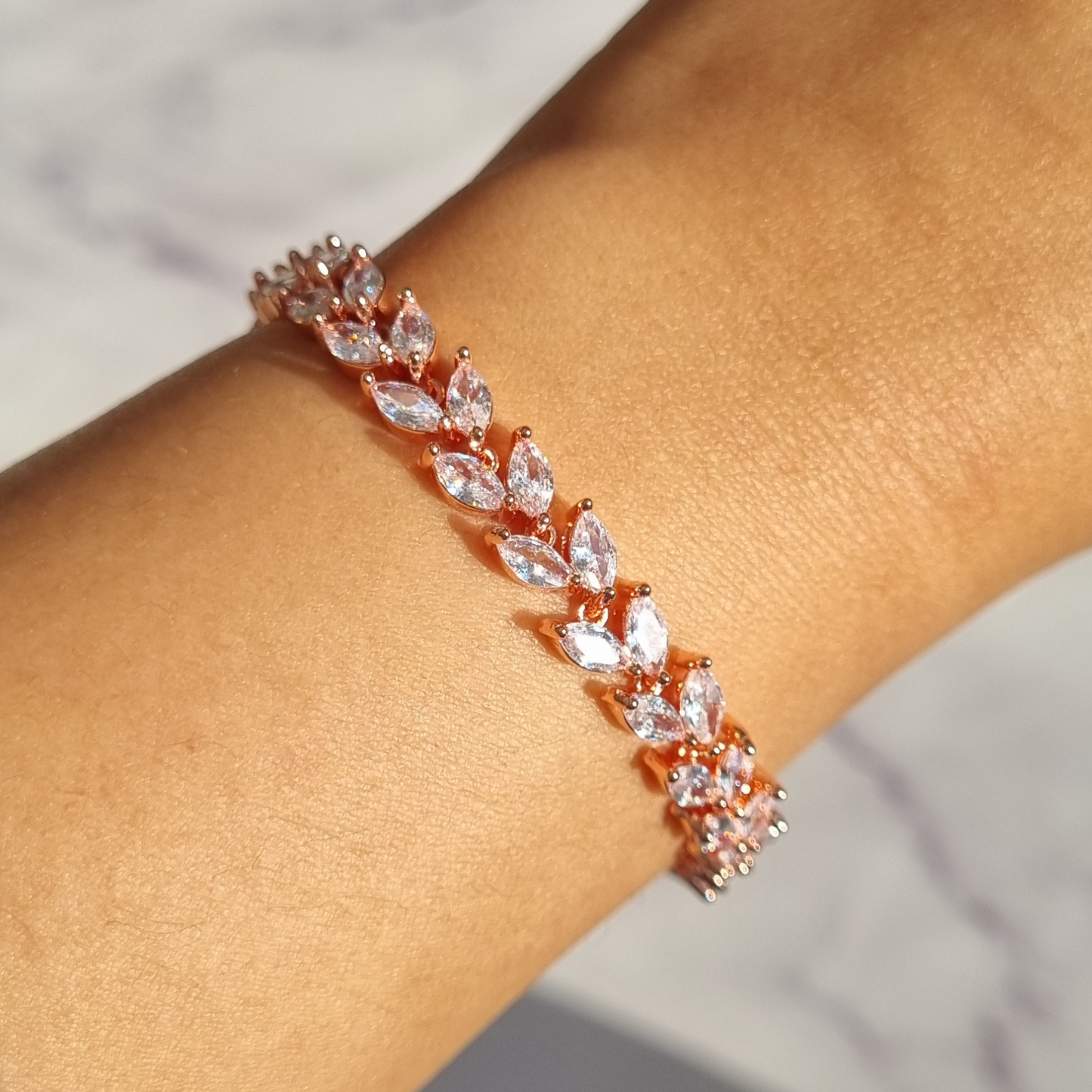 Marquise Cut Petal Bracelet by Vianne Jewellery