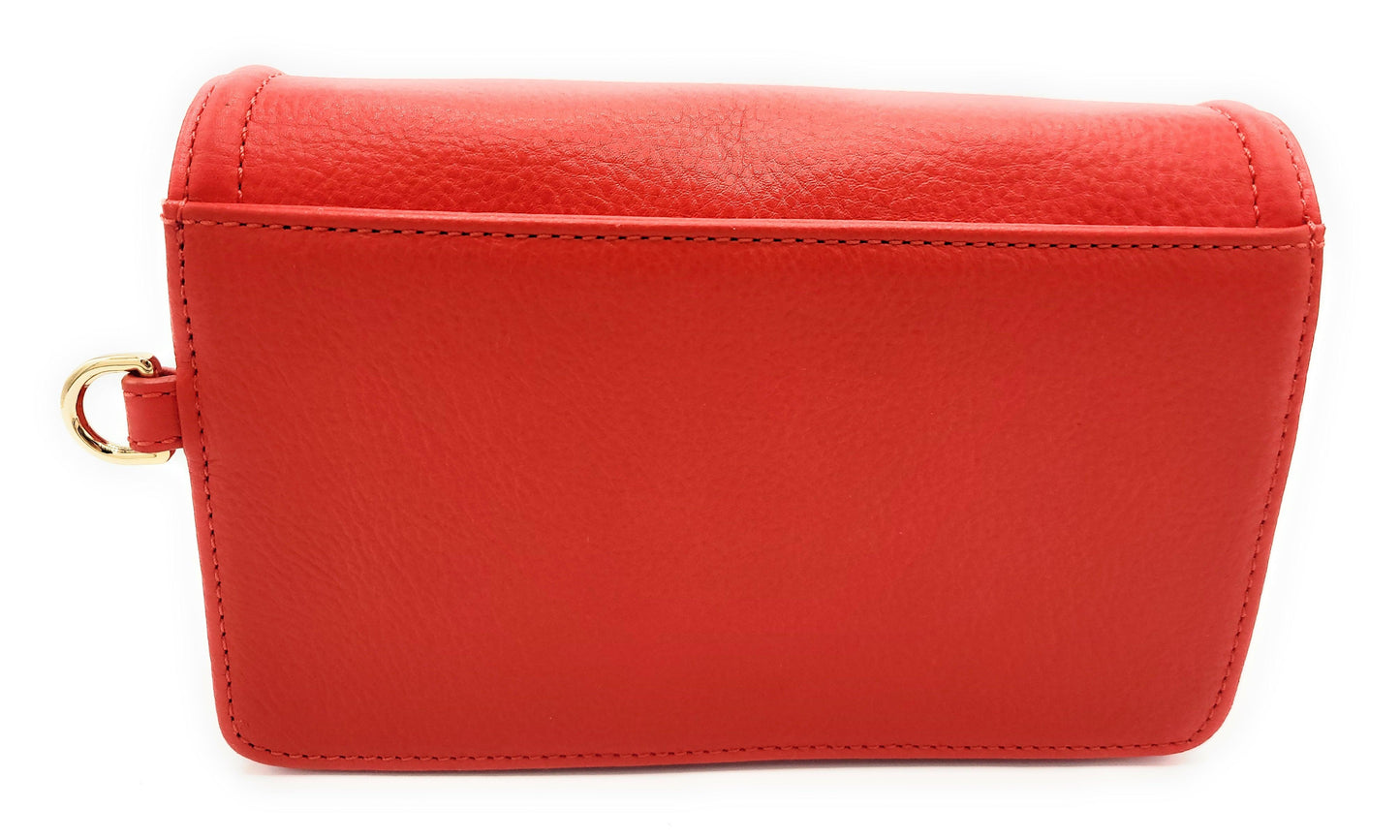 SADDLER HEIDI Real Leather Designer 3 Section Clutch Bag with Chain Strap Detail