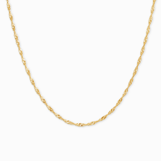 Twisted Chain Necklace in 18k Gold Vermeil by Vianne Jewellery