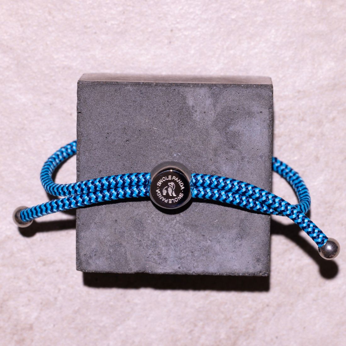 Rope Bracelet - Sky Blue Zigzag by Swole Panda