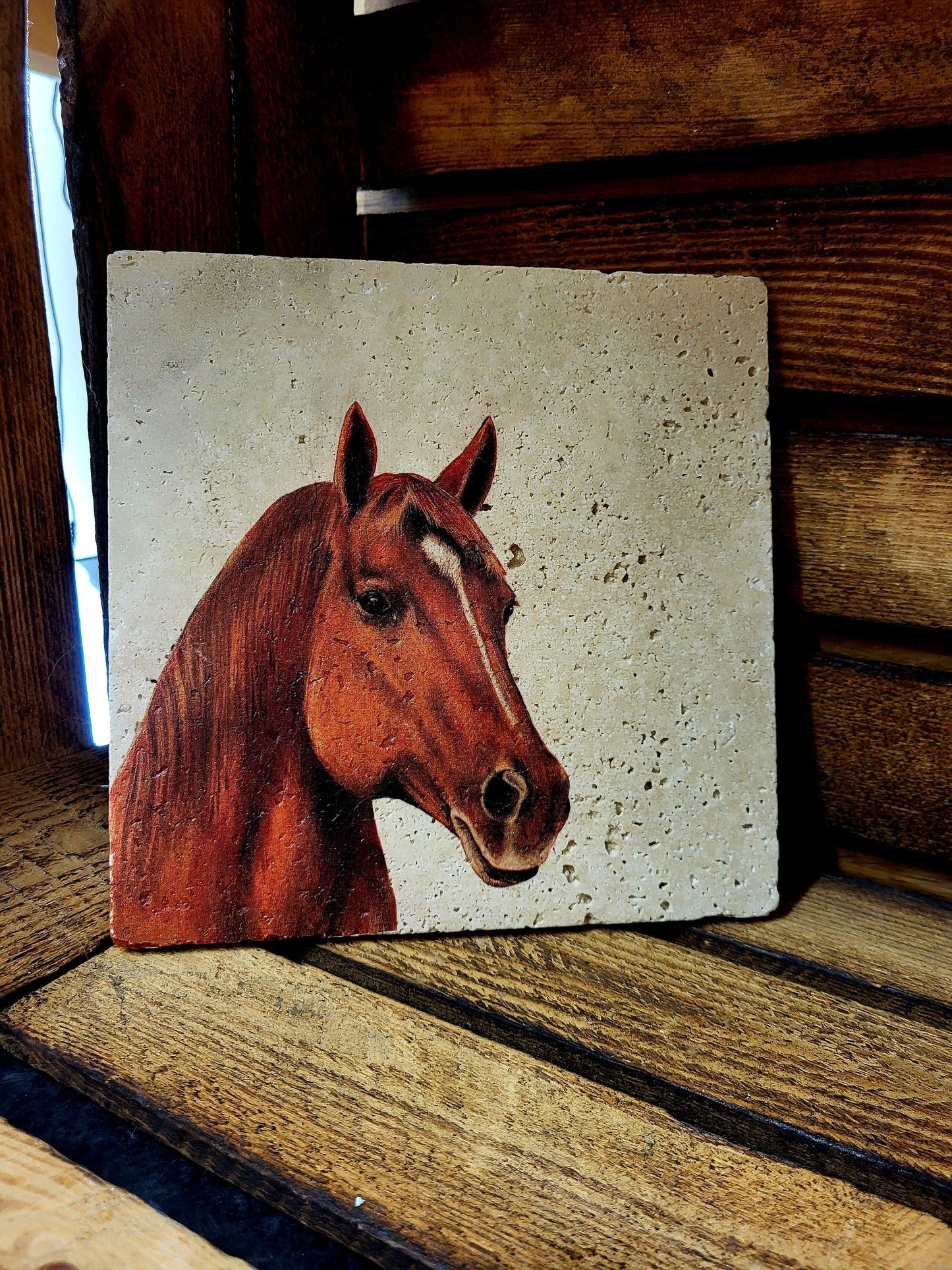 Handmade Stone placemat/ Trivet/ Worktop saver/ Farm animals/ Natural stone placemats