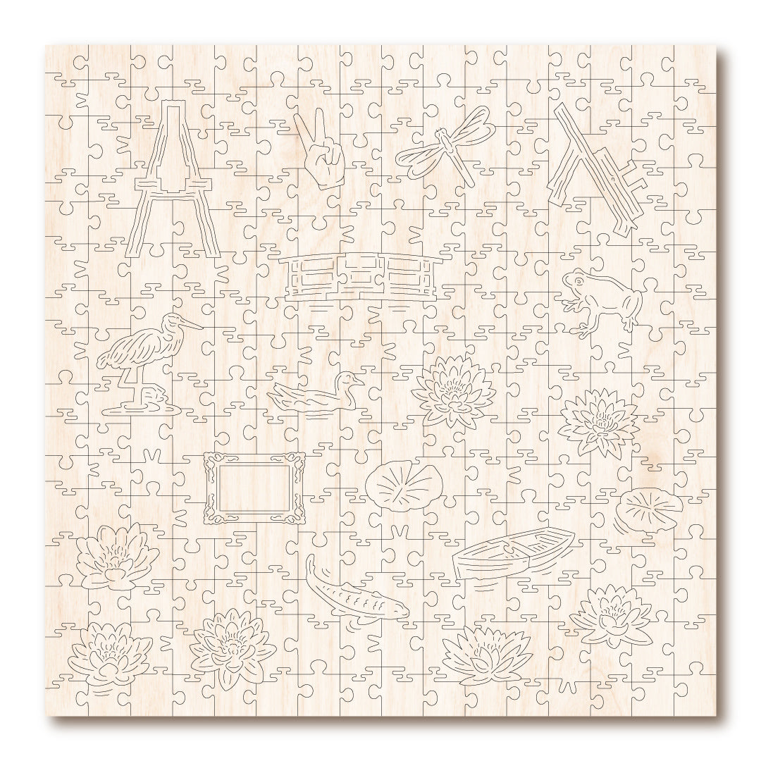 Victory Wooden Water Lilies & Japanese Bridge Jigsaw Puzzle