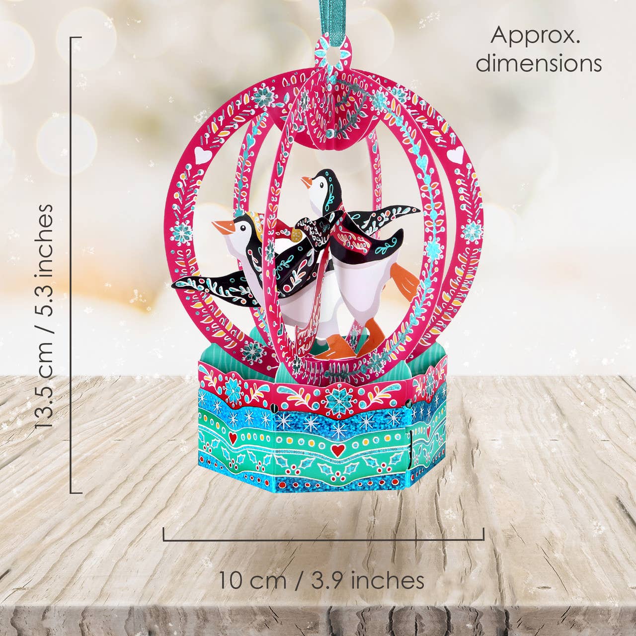 Baubles - Snow Globe - Penguins Card