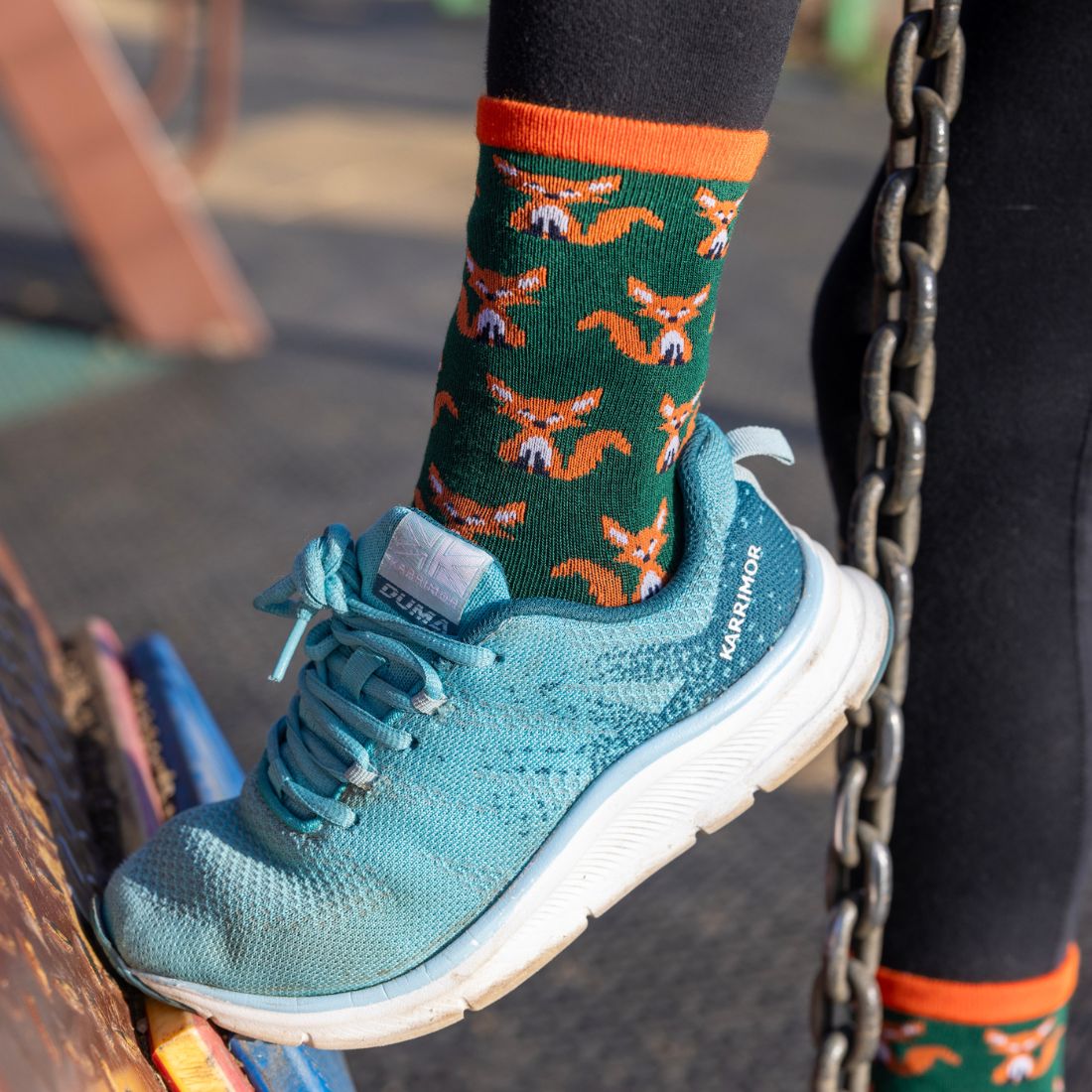 Fox Matching Bamboo Socks (Adult & Child) by Swole Panda