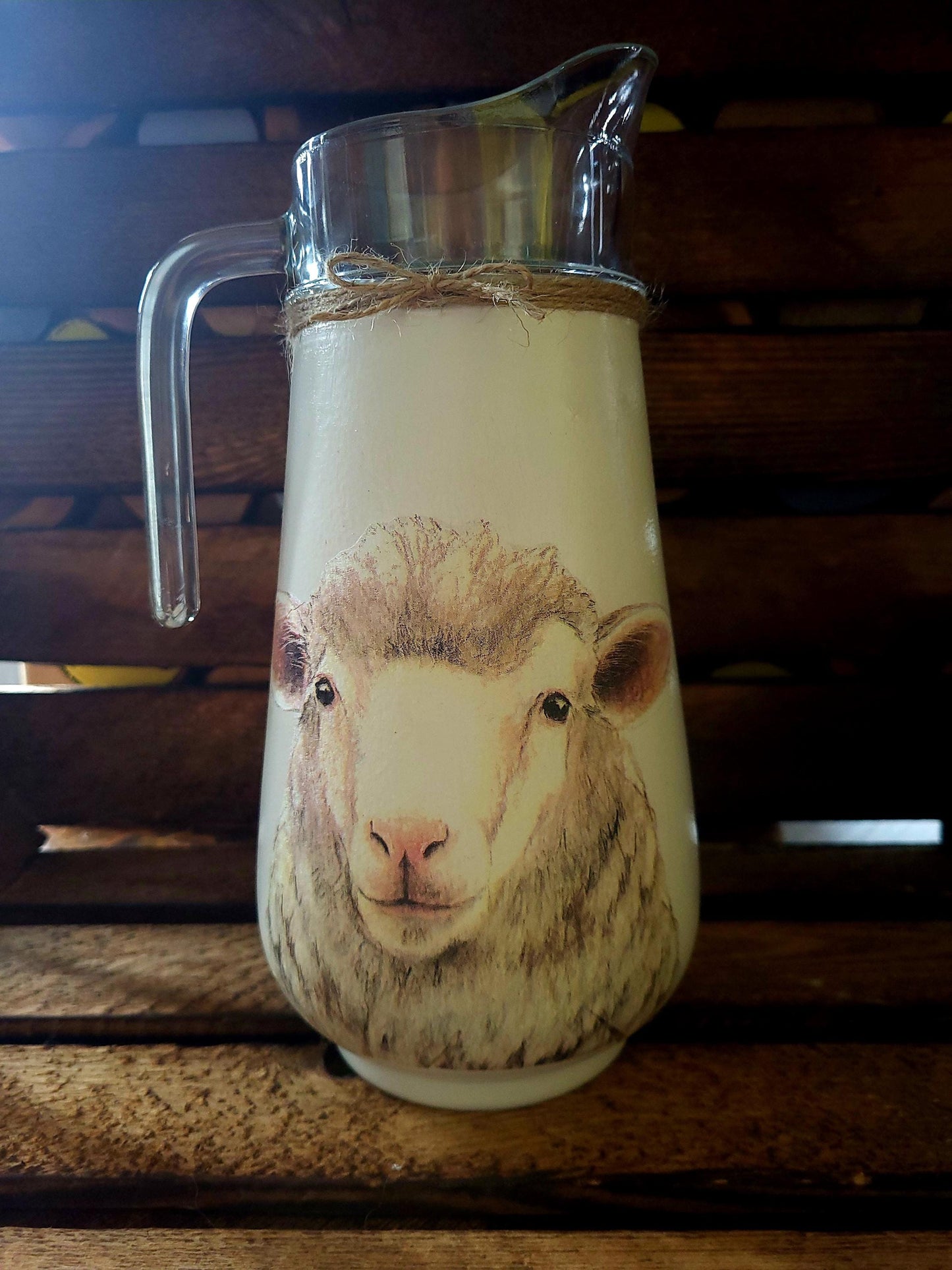 Glass Jug / Milk Jug / Water Jug/ Vase / Farm animals