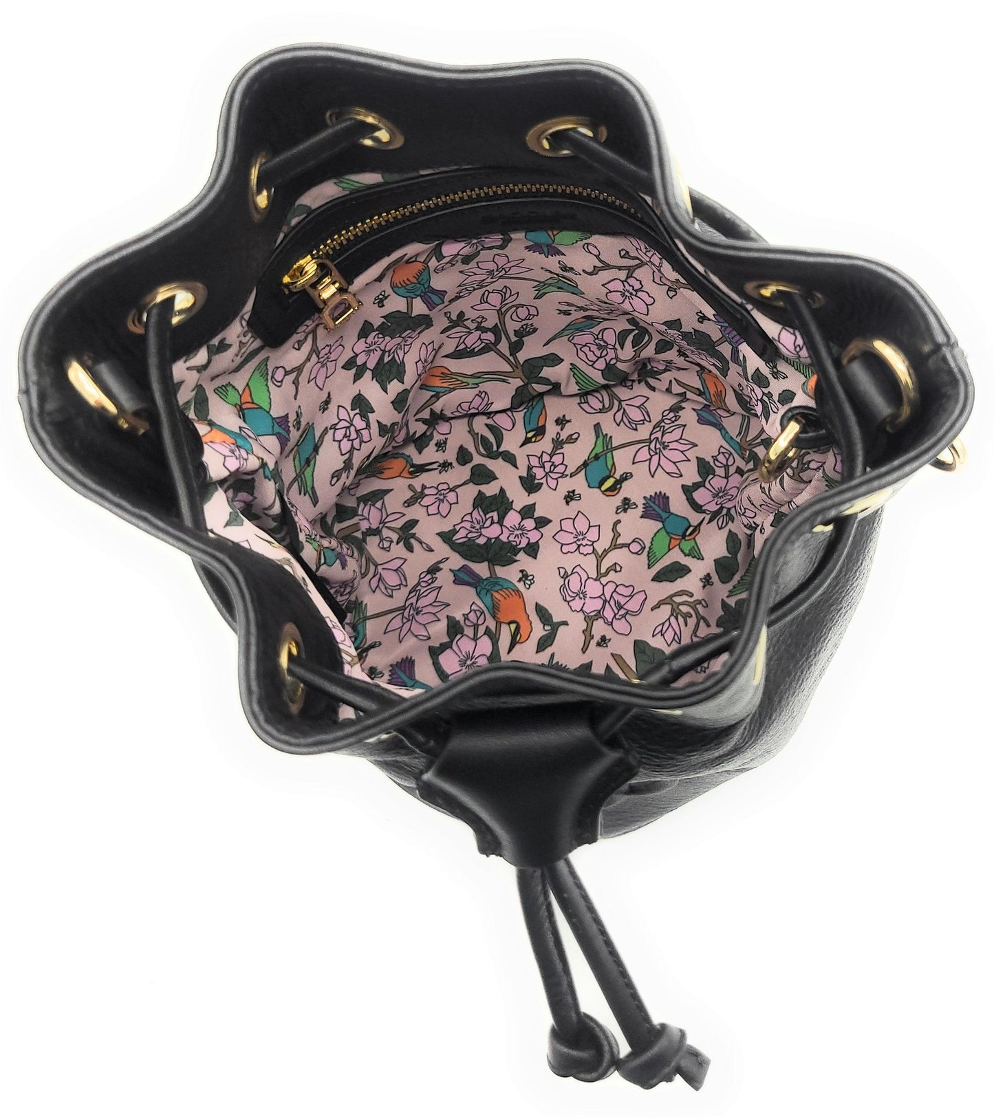 SADDLER PIXIE Real Leather Designer Drawstring Crossbody Bag