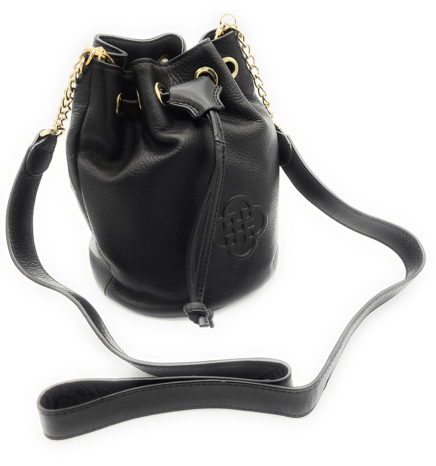 SADDLER PIXIE Real Leather Designer Drawstring Crossbody Bag