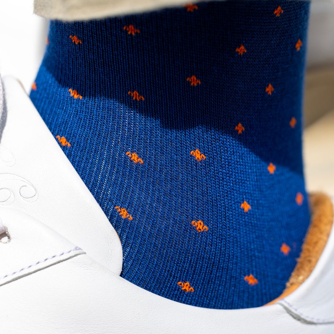 Spotted Orange Bamboo Socks by Swole Panda