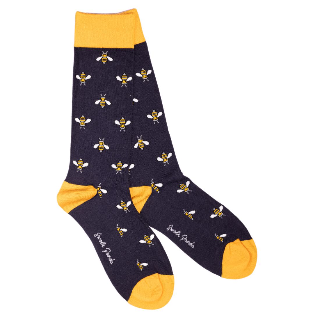 Navy Bumblebee Bamboo Socks by Swole Panda