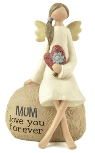 Mum Angel Decoration, Love You Forever, 10cm