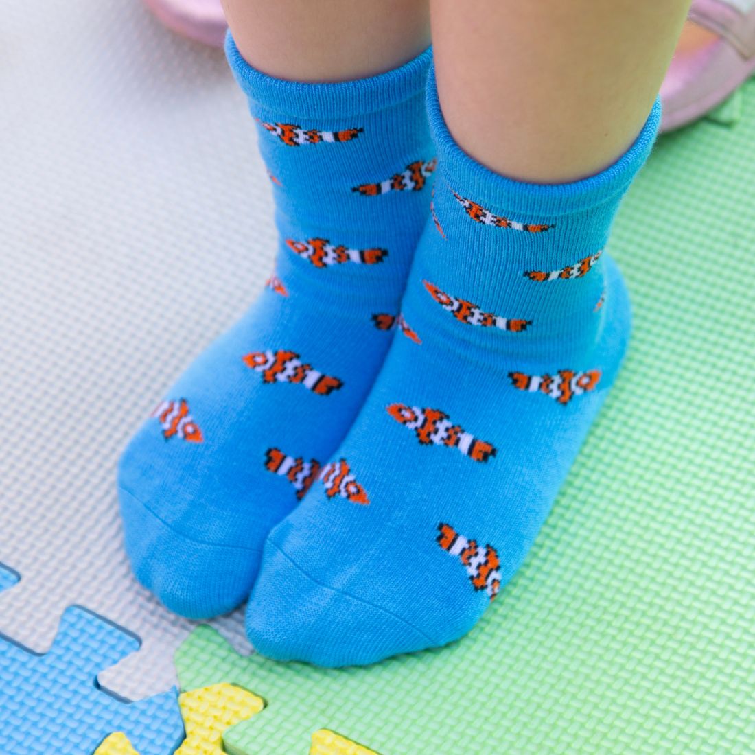 Clown Fish Matching Bamboo Socks (Adult & Child) by Swole Panda