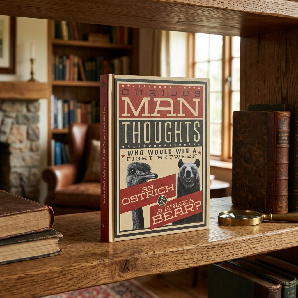 Curious Man Thoughts Funny Fact Book