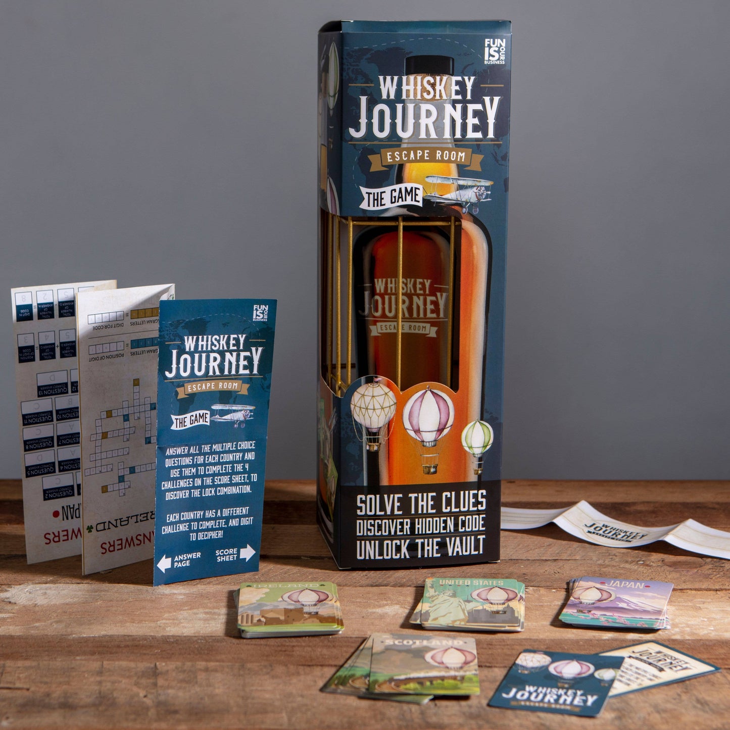 Whiskey Journey Escape Room Puzzle Game - Men's Gifts