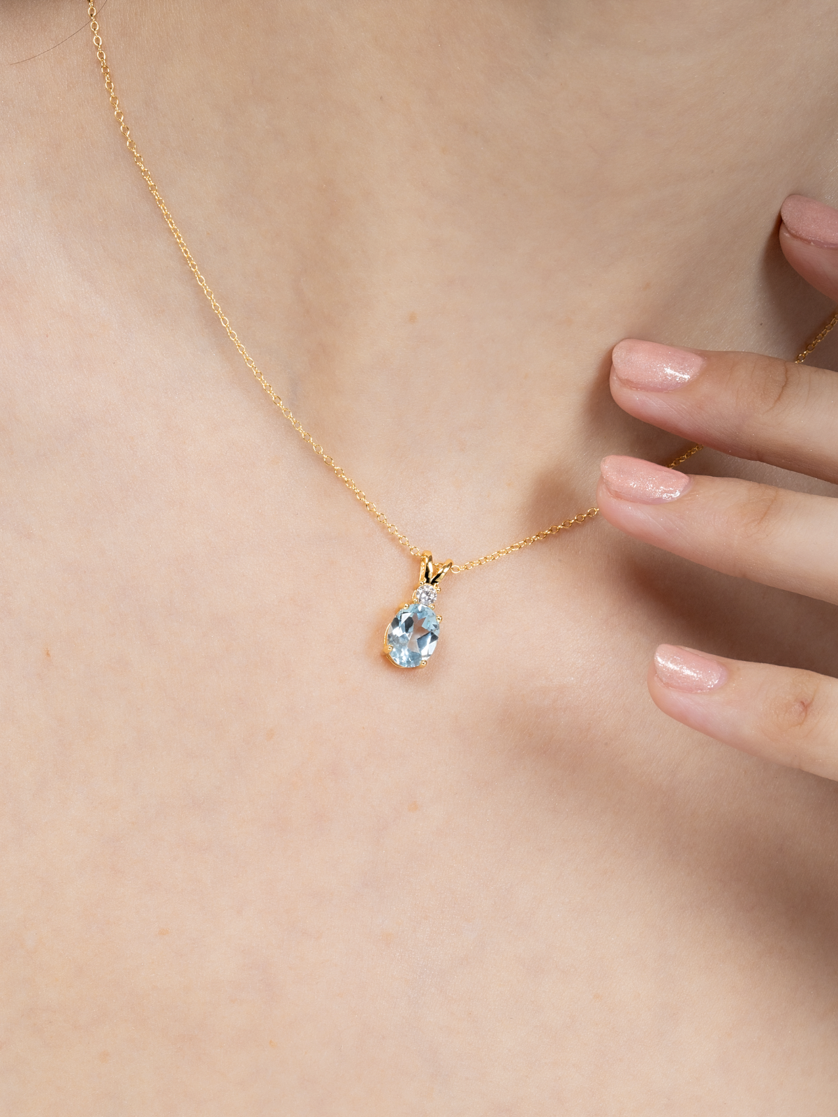 Complete Set - Blue Topaz Jewellery Set in 18k Gold Vermeil by Vianne Jewellery