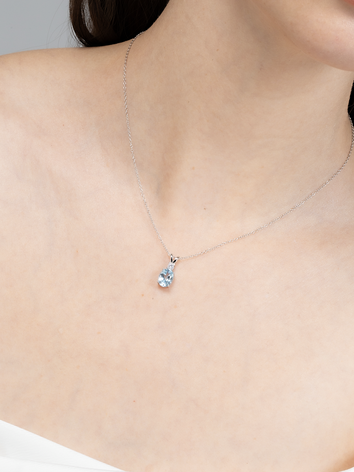 Essential Blue Topaz Jewellery Set in Sterling Silver by Vianne Jewellery