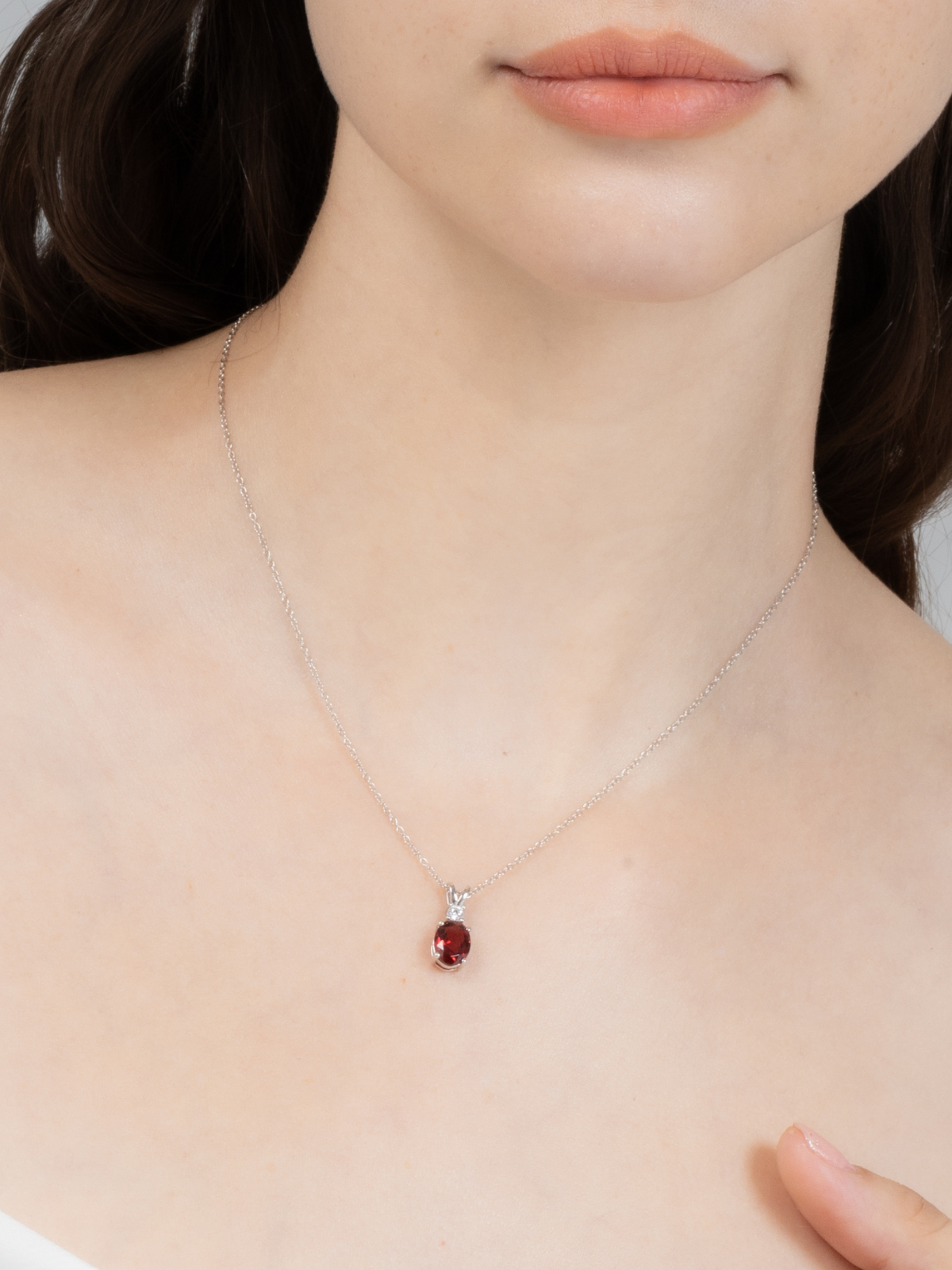 Mini Set 1 - Garnet Jewellery Set in Sterling Silver by Vianne Jewellery