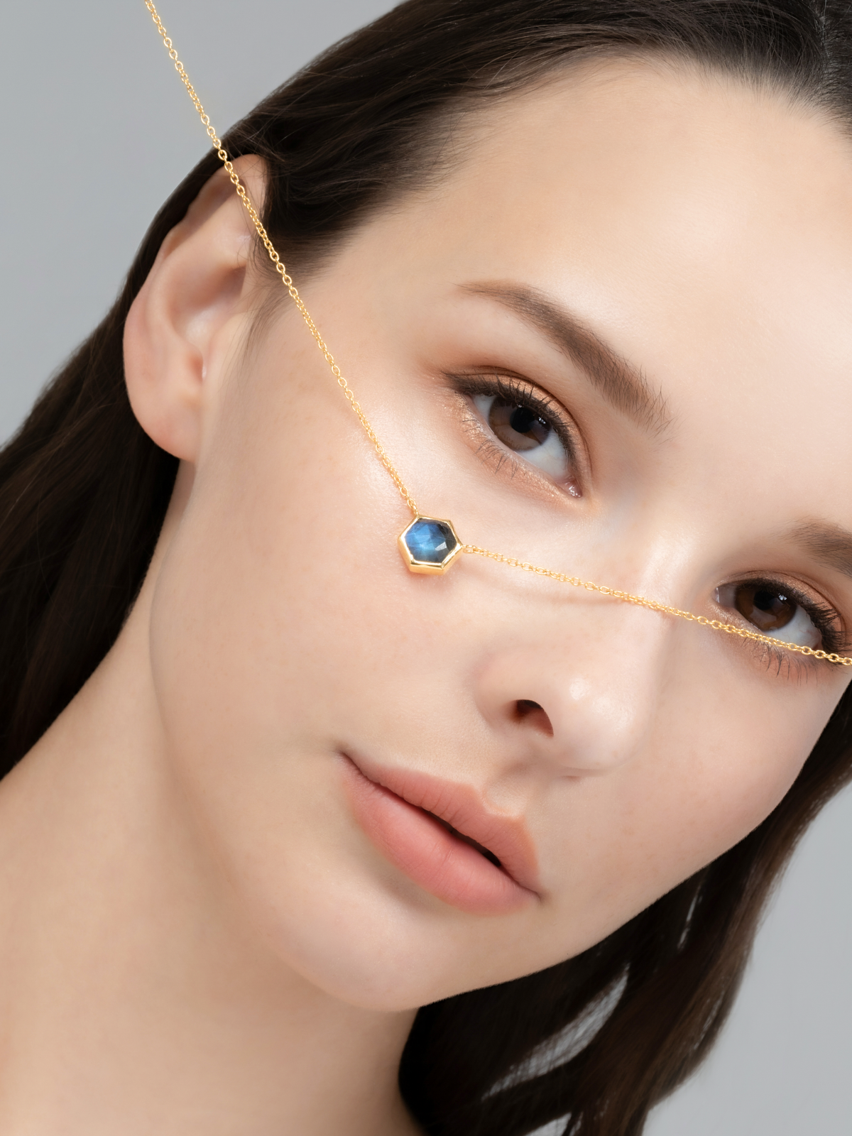 Labradorite Necklace in 18k Gold Vermeil by Vianne Jewellery