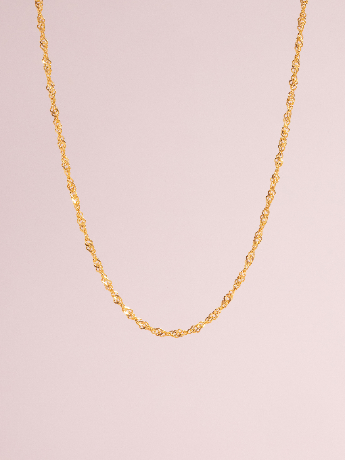 Twisted Chain Necklace in 18k Gold Vermeil by Vianne Jewellery