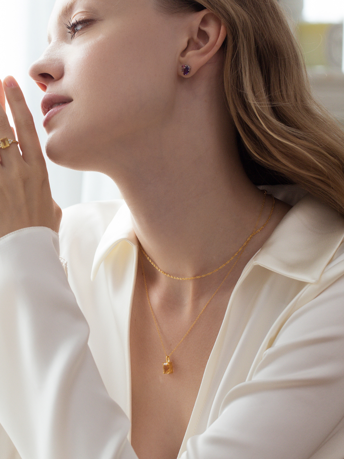 Twisted Chain Necklace in 18k Gold Vermeil by Vianne Jewellery