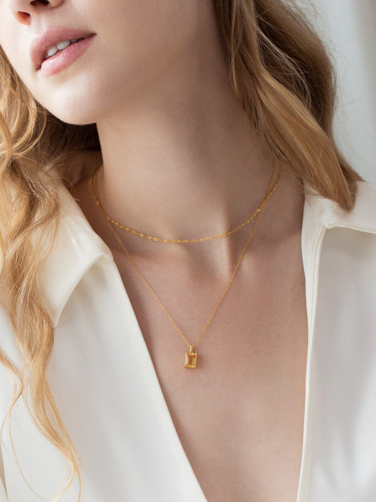 Twisted Chain Necklace in 18k Gold Vermeil by Vianne Jewellery
