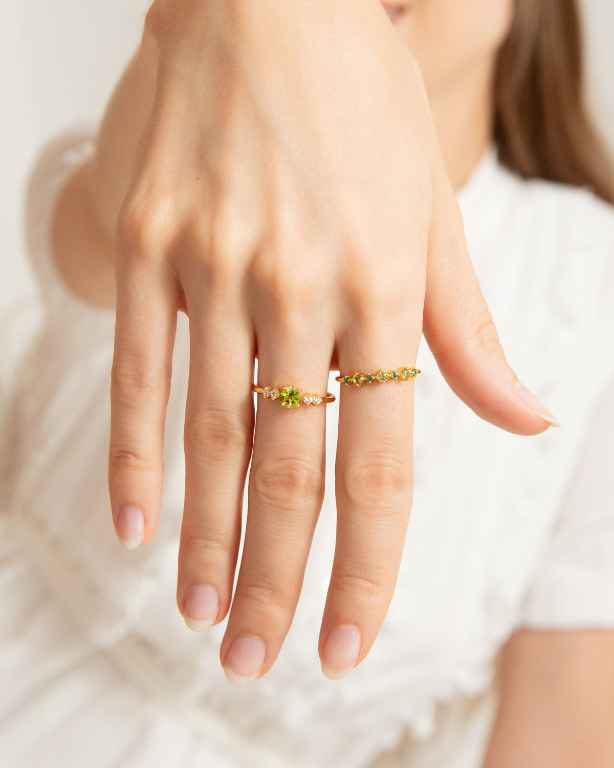 Peridot Everyday Jewellery Gift Set in 18k Gold Vermeil by Vianne Jewellery