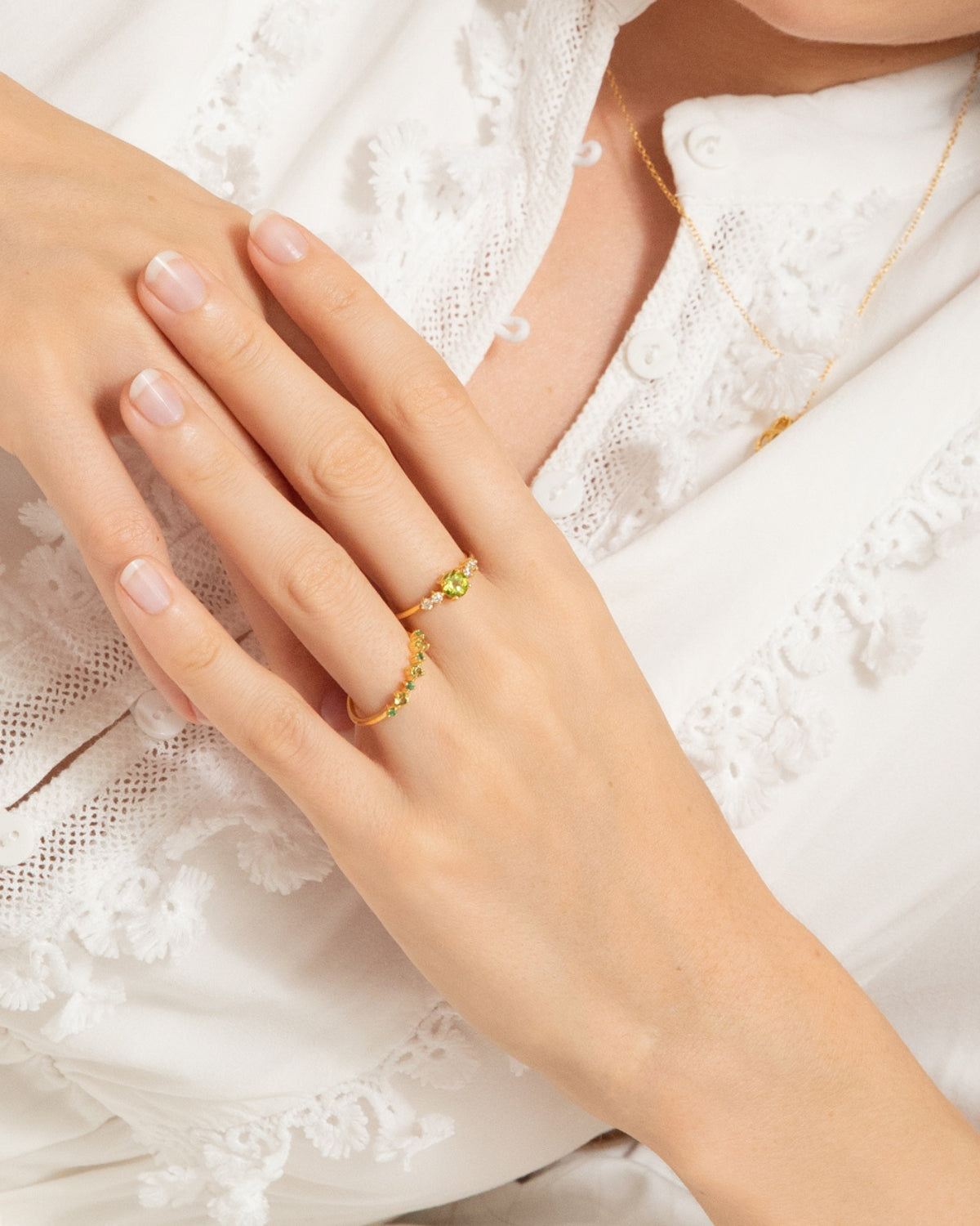 Peridot Everyday Jewellery Gift Set in 18k Gold Vermeil by Vianne Jewellery