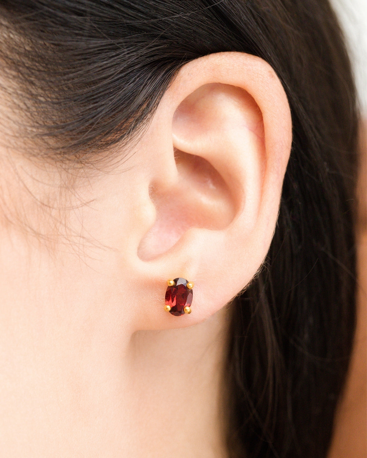 Mini Set 1 - Garnet Jewellery Set in 18k Gold Vermeil by Vianne Jewellery