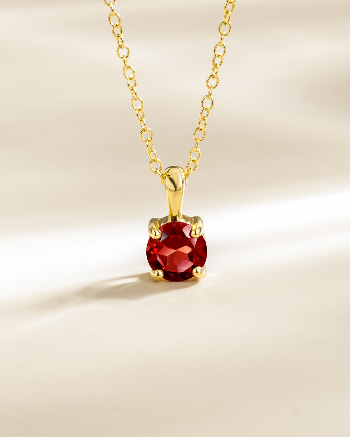 Garnet Everyday Jewellery Gift Set in 18k Gold Vermeil by Vianne Jewellery
