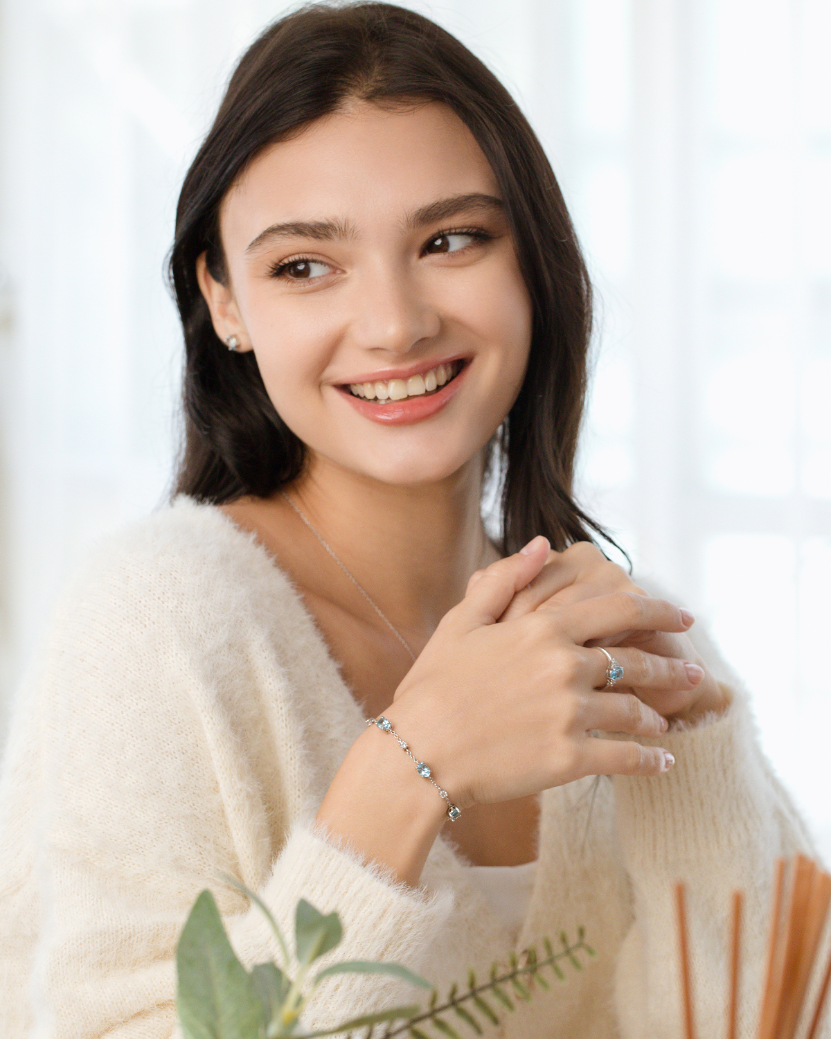 Essential Blue Topaz Jewellery Set in Sterling Silver by Vianne Jewellery