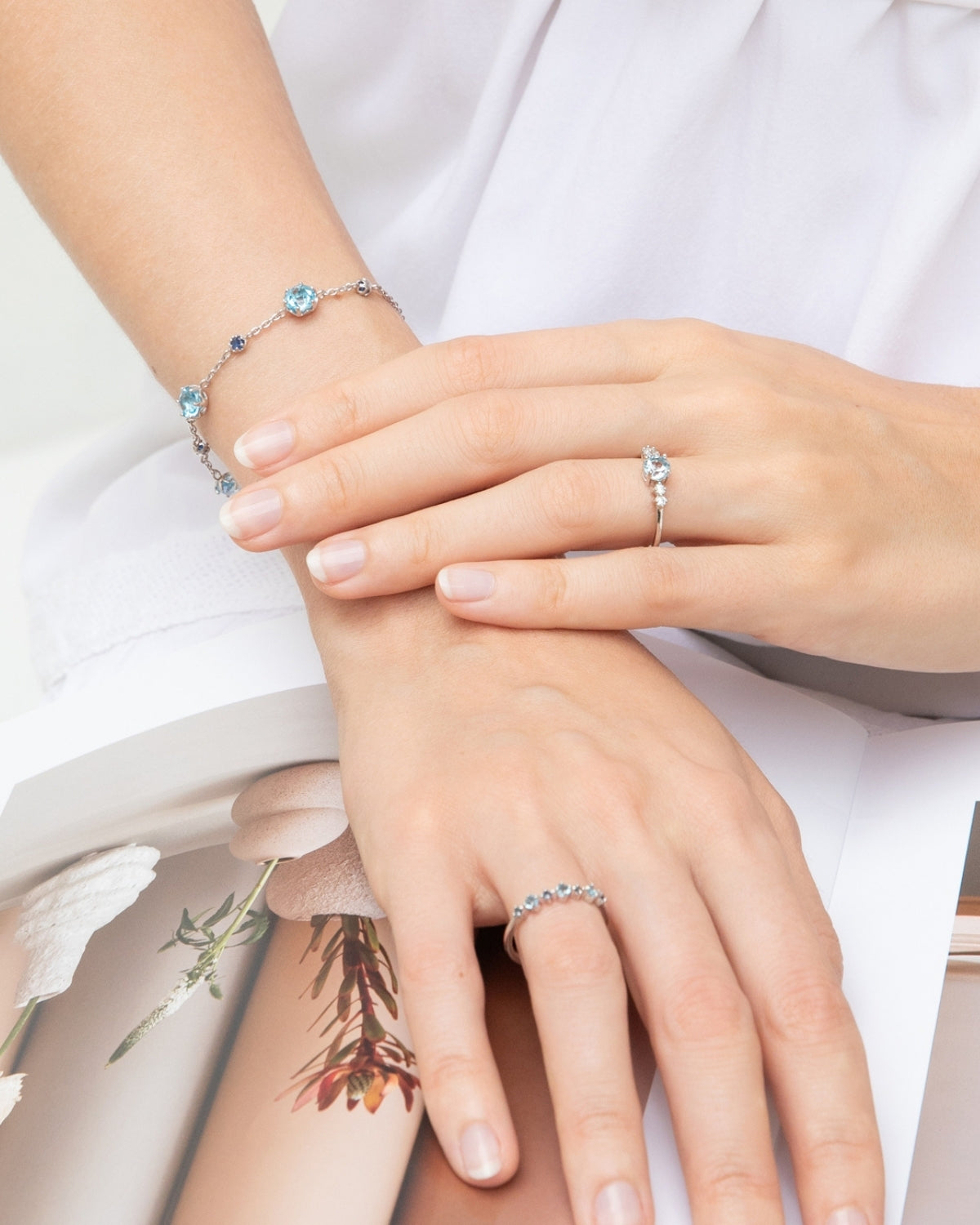 Blue Topaz Everyday Jewellery Gift Set in Sterling Silver by Vianne Jewellery