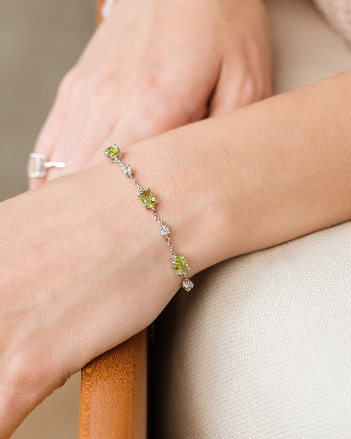 Mini Set 2 - Peridot Jewellery Set in Sterling Silver by Vianne Jewellery