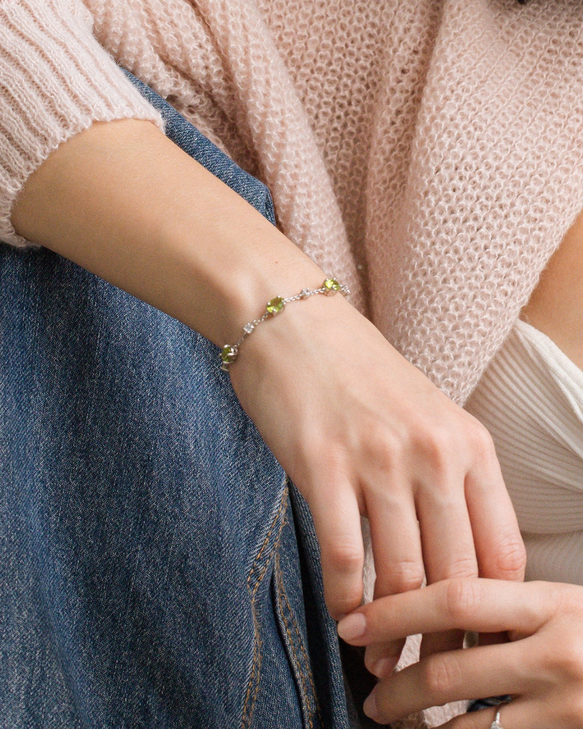 Mini Set 2 - Peridot Jewellery Set in Sterling Silver by Vianne Jewellery