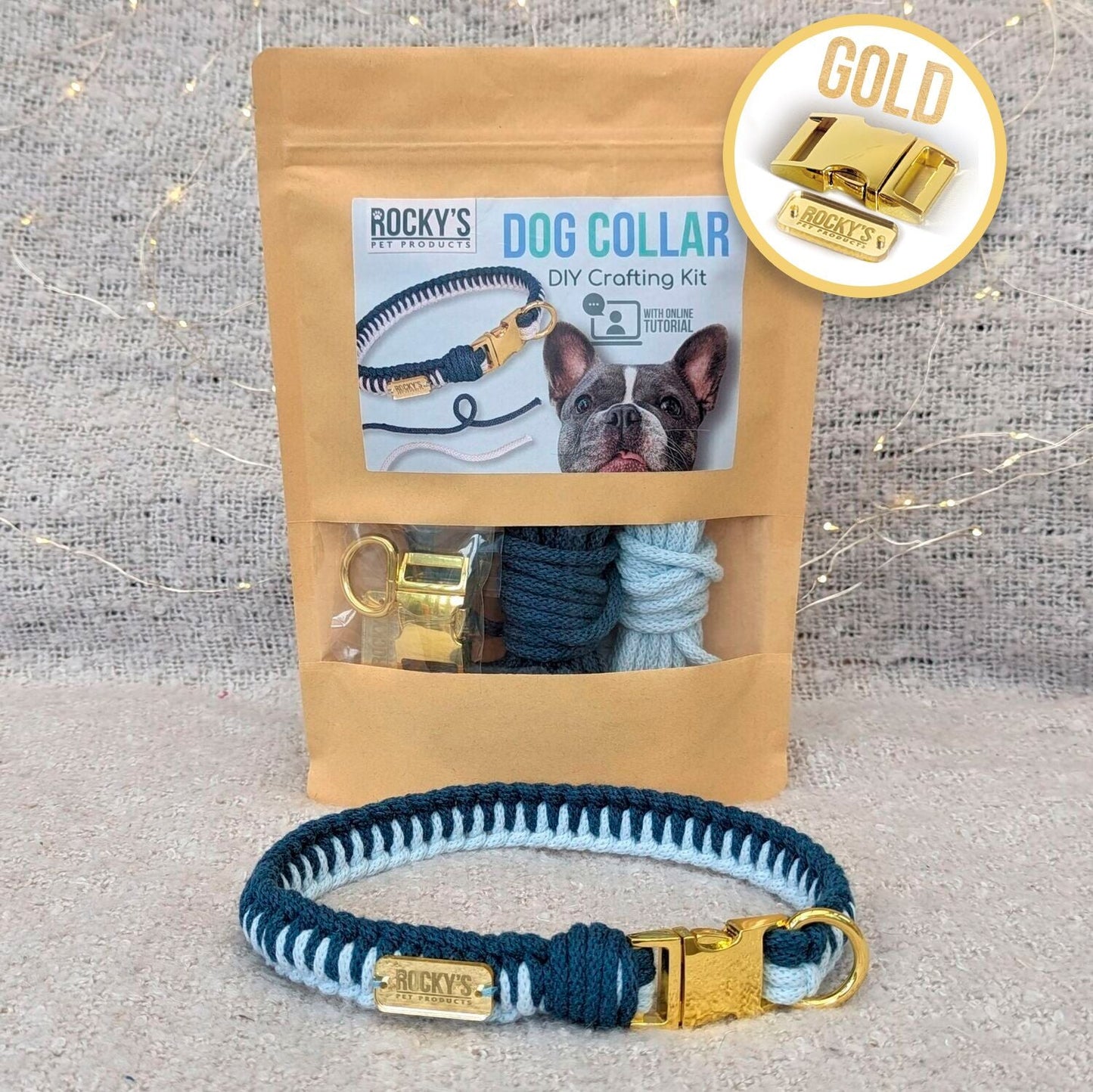 Make Your Own Dog Collar Craft Kit - BLUE