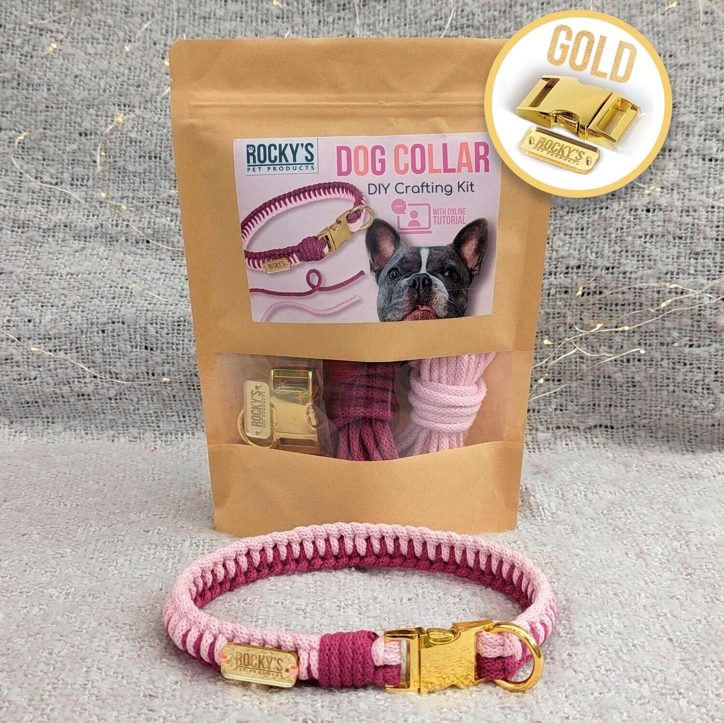 Make Your Own Dog Collar Craft Kit - PINK