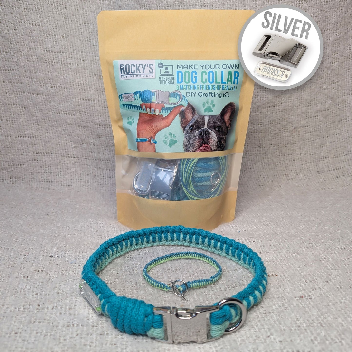 Make Your Own Dog Collar & Friendship Bracelet Craft Kit - MINT