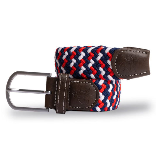 Woven Belt - Blue / Red / White Zigzag By Swole Panda