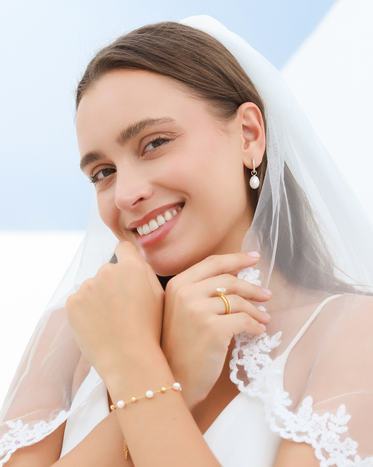 Pearl Bracelet in 18k Gold Vermeil by Vianne Jewellery