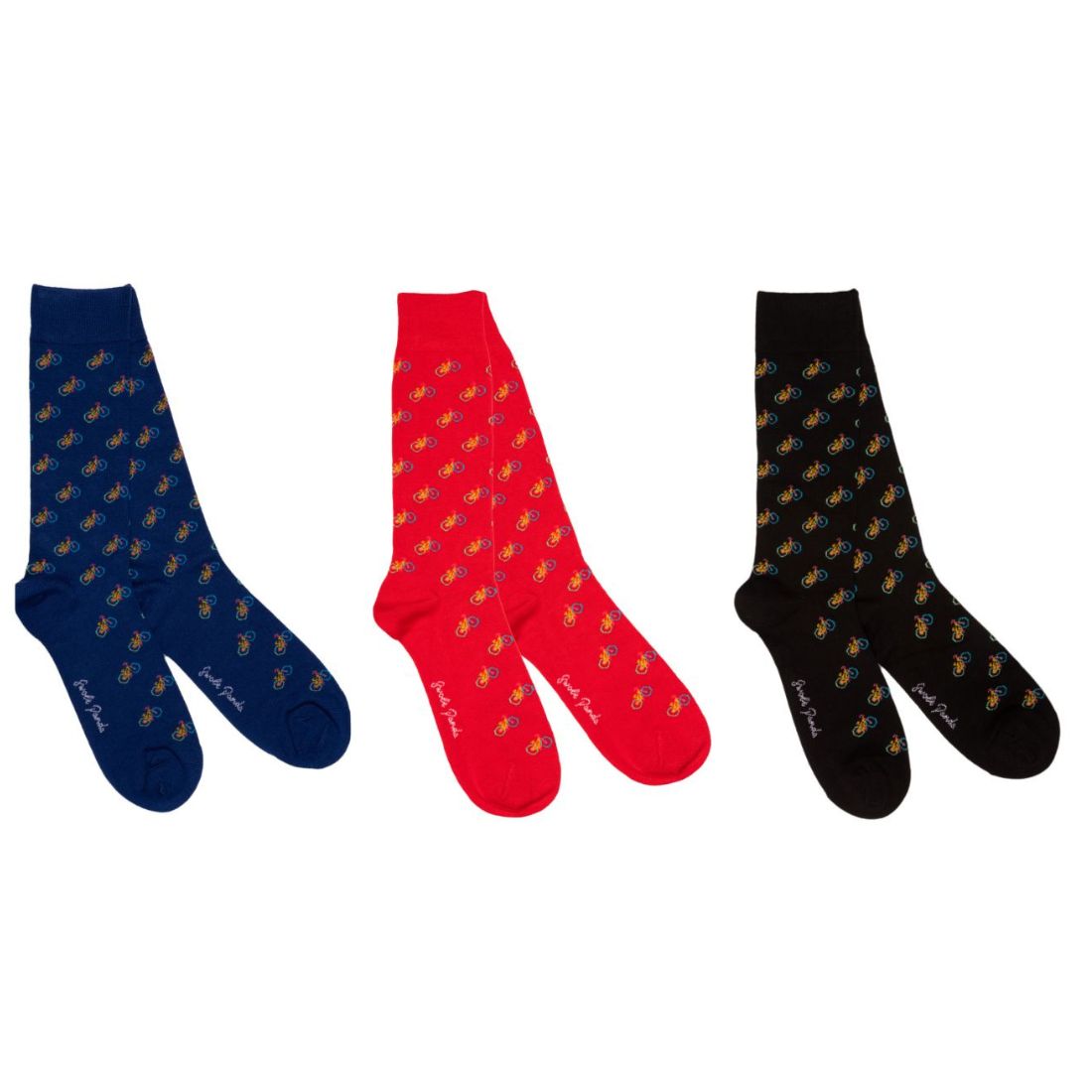 Bicycle Sock Box - 3 Pairs of Bamboo Socks (His) by Swole Panda