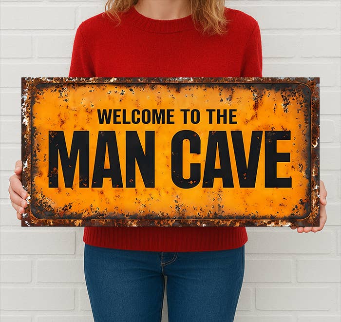 Welcome to the Man Cave Metal Sign