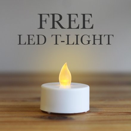 DAINTY GREY HOUSE T-LIGHT HOLDER, 11.5CM