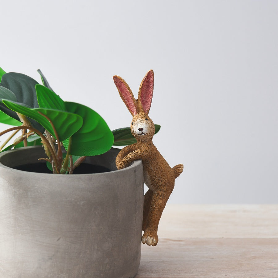 Jasper Rabbit Plant Pot Hanger, 14cm