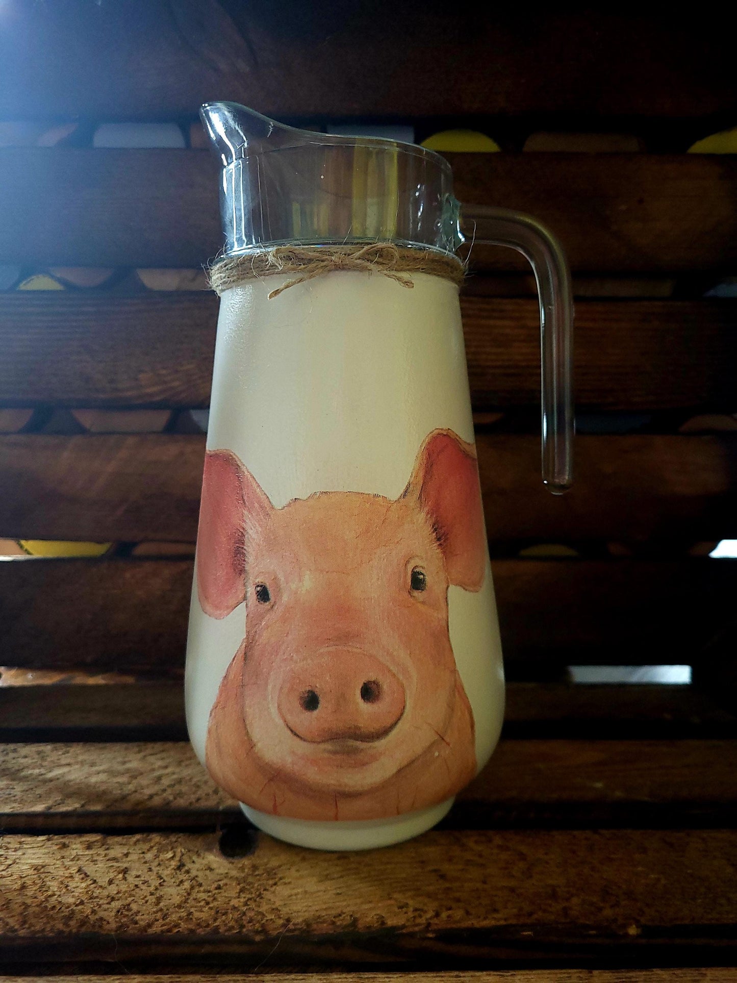 Glass Jug / Milk Jug / Water Jug/ Vase / Farm animals